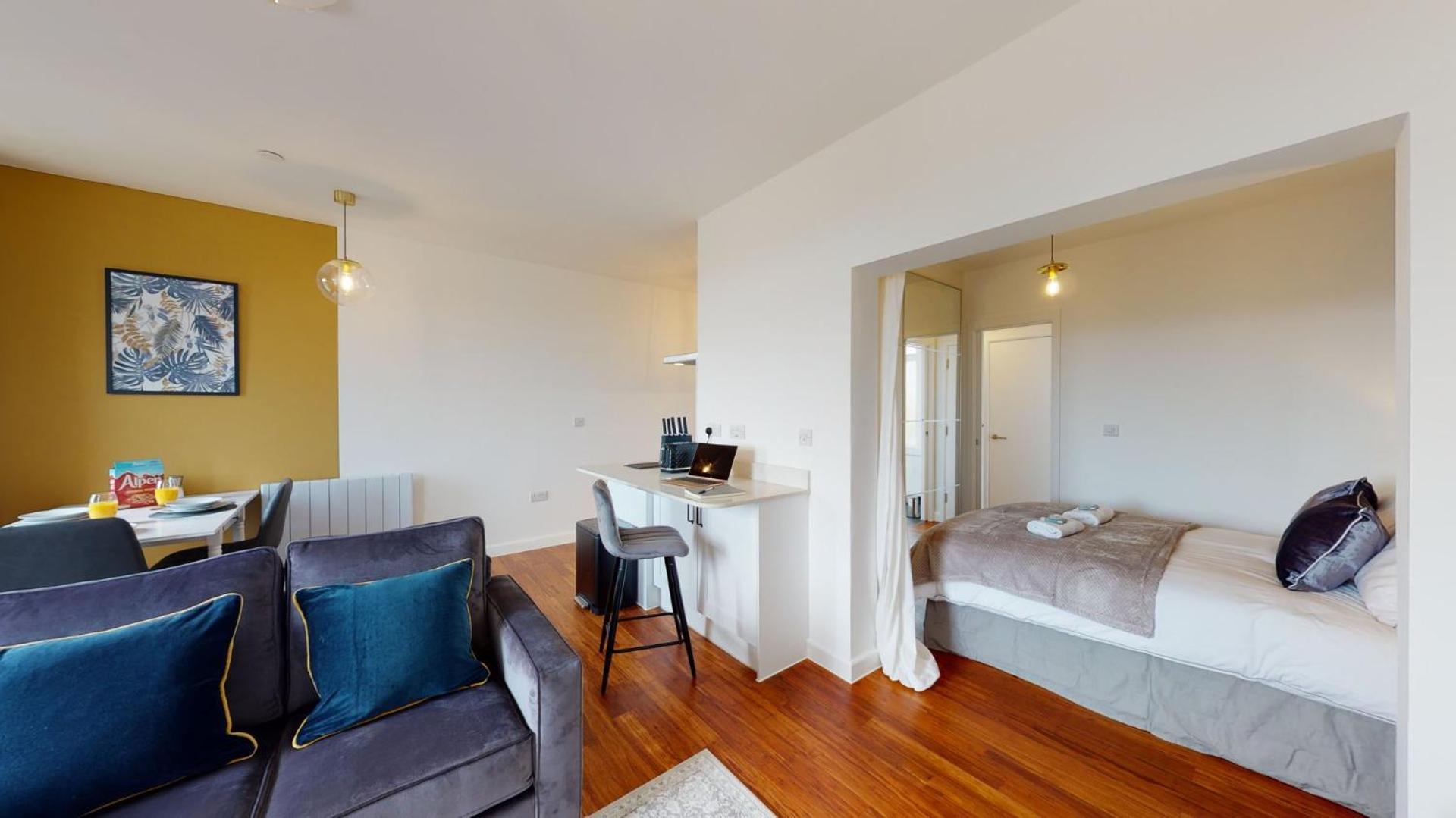 Studio Apartment With 65" Smart Tv Newport (Gwent) Exterior foto
