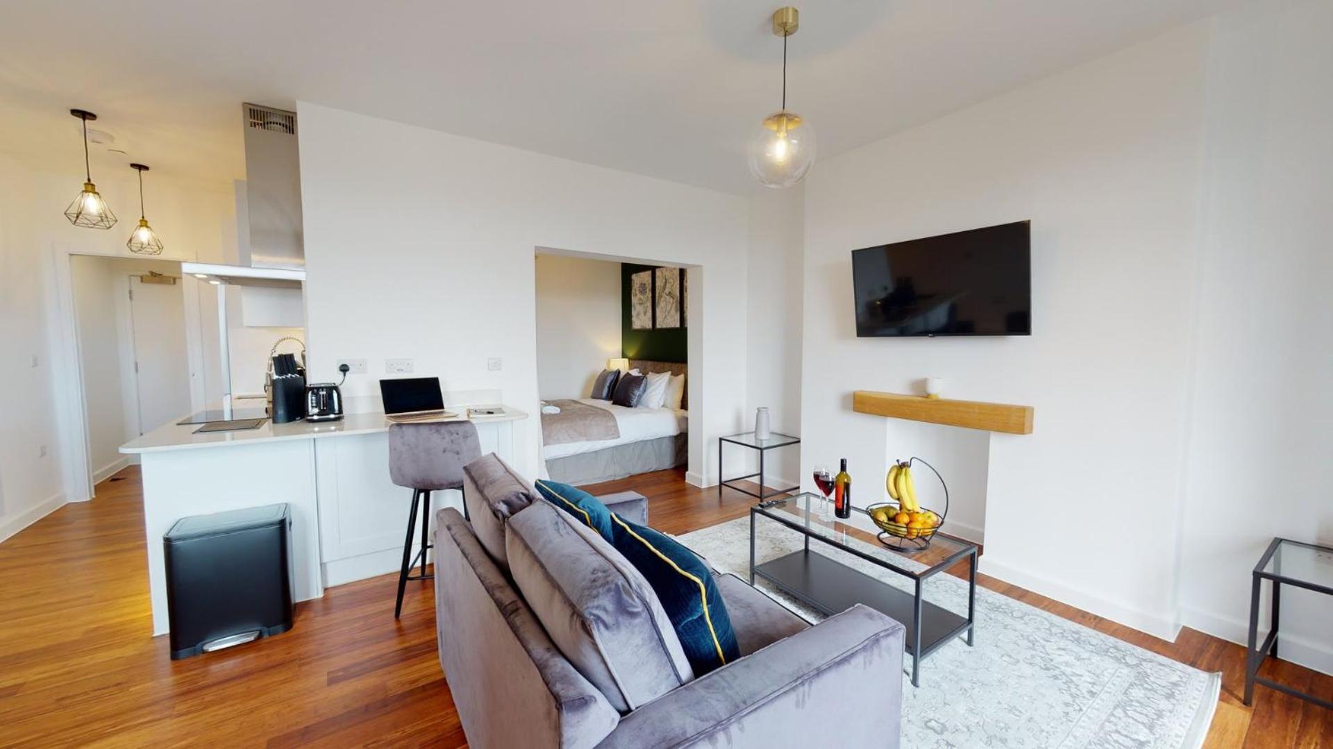 Studio Apartment With 65" Smart Tv Newport (Gwent) Exterior foto