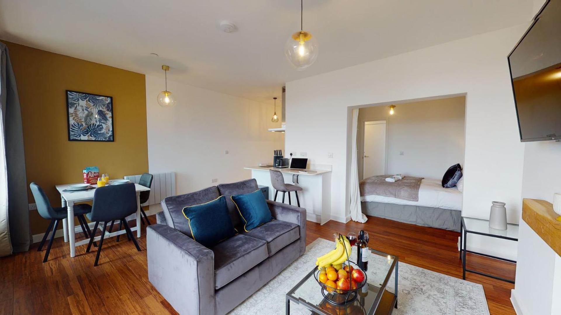Studio Apartment With 65" Smart Tv Newport (Gwent) Exterior foto